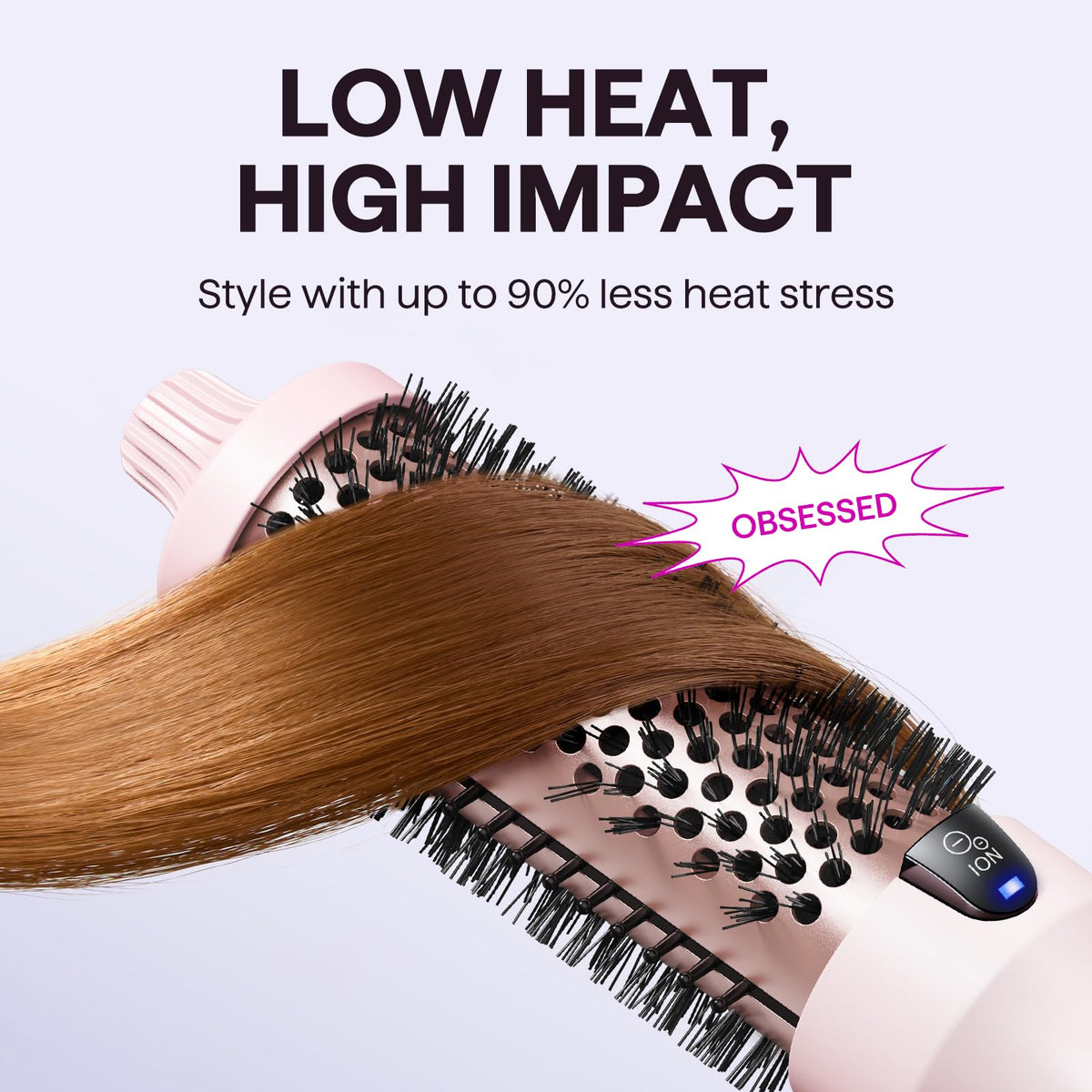 Wavytalk Thermal Brush demonstrating styling on hair