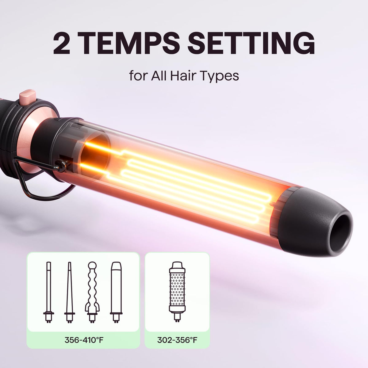 Wavytalk thermal brush with long thermal bristles