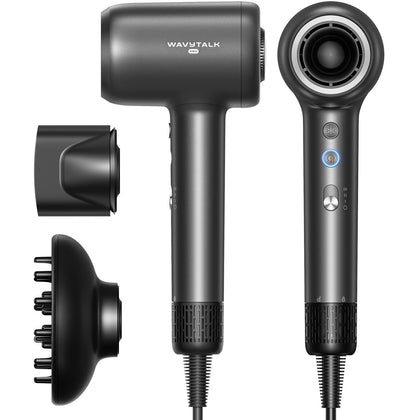 Wavytalk Turblow Pro Hair Dryer front view in matte grey