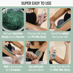 Waxing sticks and protective collars from Tress Wellness