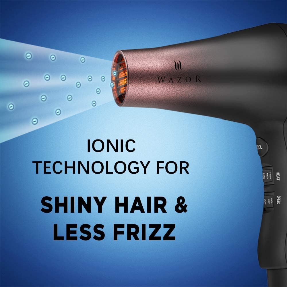 Wazor Ionic Hair Dryer controls and settings