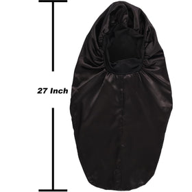 Wbfwbb black silk bonnet side view