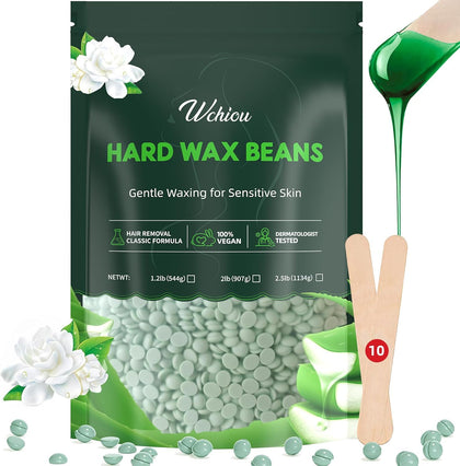 Wchiou Hair Removal Wax Beads 2lb packaging front view