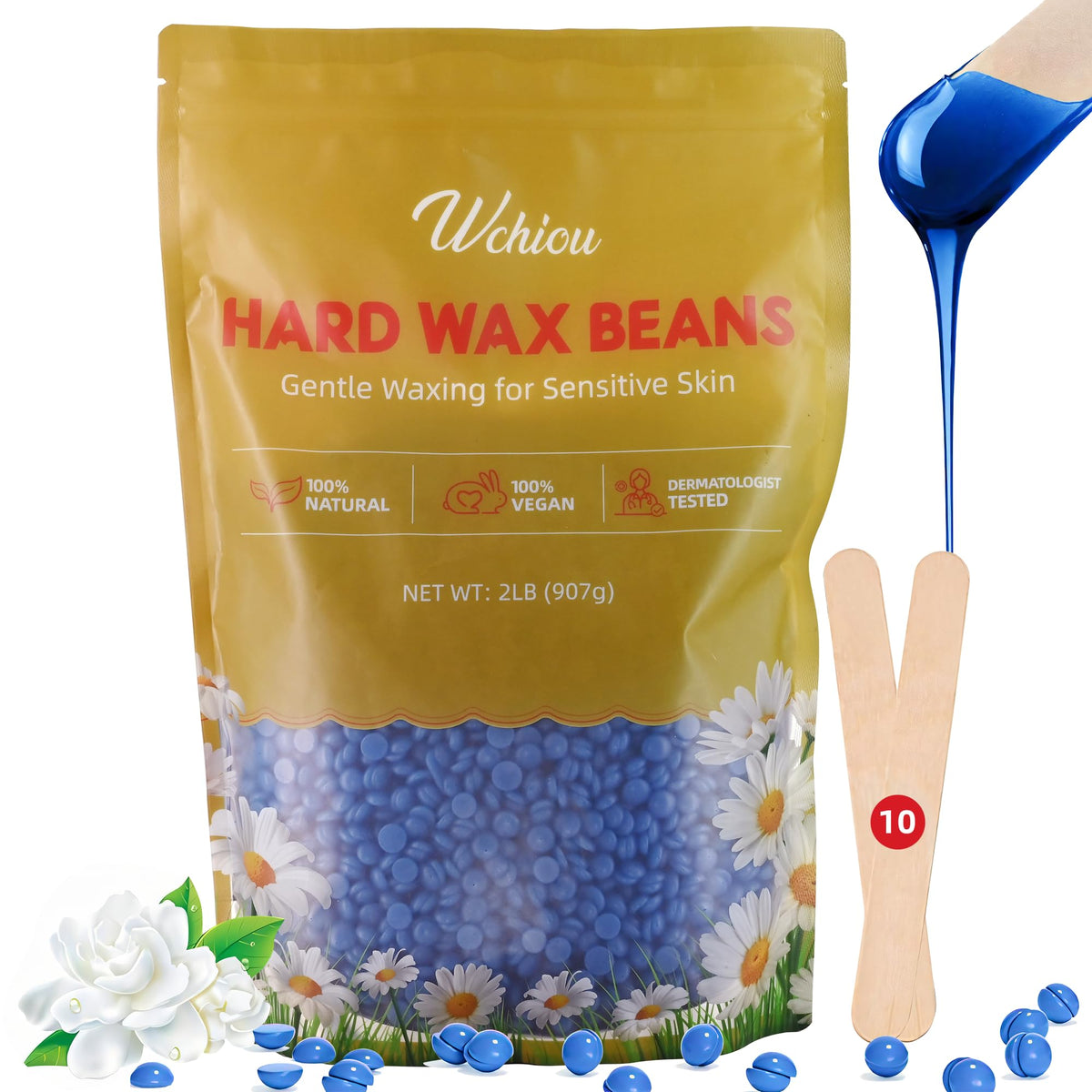 Wchiou Hard Wax Beads 907g chamomile formula front view