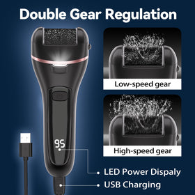 Wea&Hea Electric Foot Callus Remover with LED light on