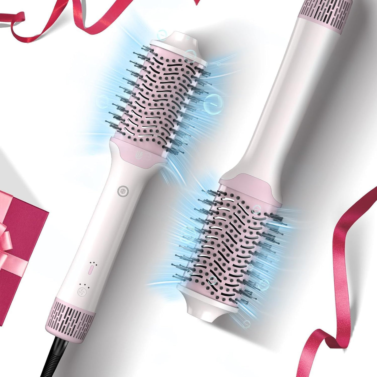 webeauty 2-in-1 Blow Dryer Brush front view in white