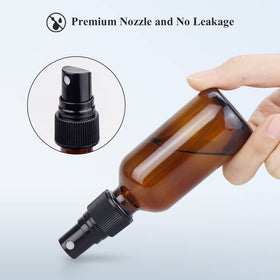 Wedama 16 pack of amber glass spray bottles arranged