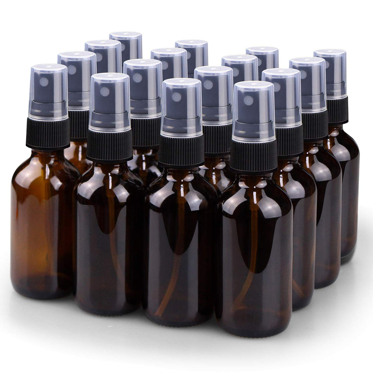 Wedama 2 oz amber glass spray bottle front view