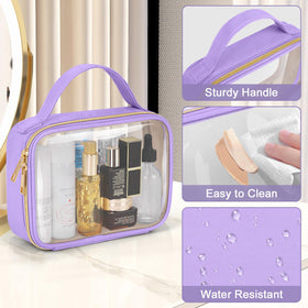 Wedama clear cosmetic bag, portable and lightweight size