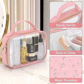Wedama clear cosmetic bag with handles