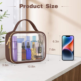 Wedama Clear Toiletry Bag back view with reinforced seams