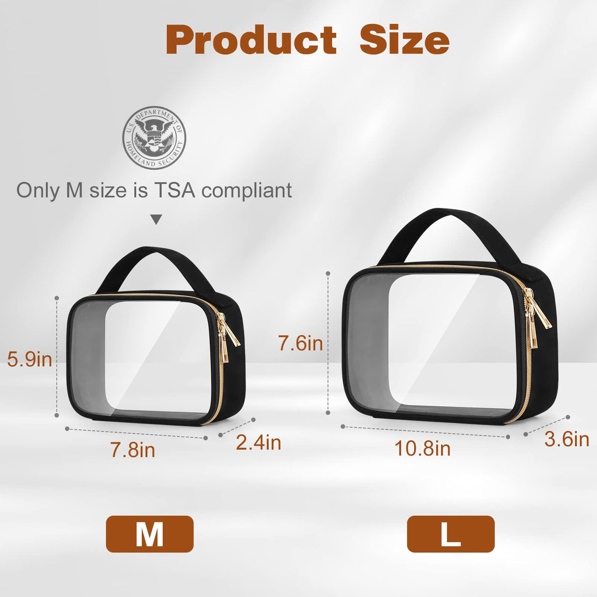Wedama Clear Toiletry Bag open view showing inside compartments