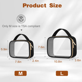 Wedama Clear Toiletry Bag open view showing inside compartments