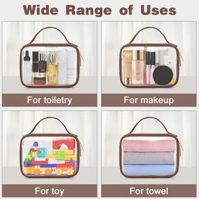 Wedama Clear Toiletry Bag side view highlighting its clear design