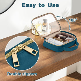 Wedama clear toiletry bag with double zipper detail