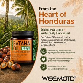 WEEMOTD Raw Batana Oil with natural background