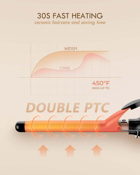 WEEYUM curling iron packaging front view