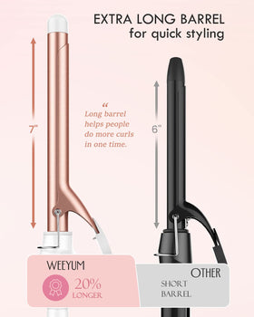 WEEYUM Curling Iron side view with ceramic coating