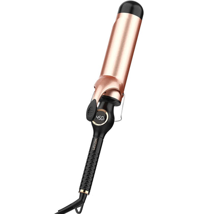 WEEYUM Large Curling Iron 2 Inch front view with LCD display