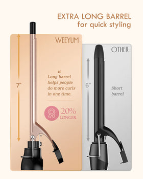 WEEYUM Small Curling Iron side view with rotating cord