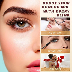 WEILNELL Eyelash & Eyebrow Color Kit contents laid out on a table