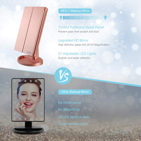 WEILY Makeup Mirror in a beauty setup with accessories
