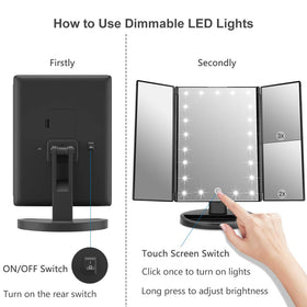 WEILY Makeup Mirror powered by USB cable