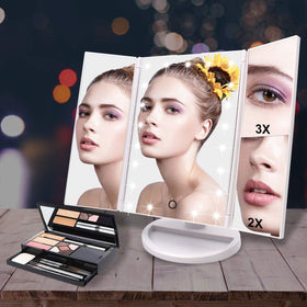WEILY Makeup Mirror showing 2X and 3X magnification panels