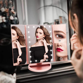 WEILY Makeup Mirror side view showing magnification panels