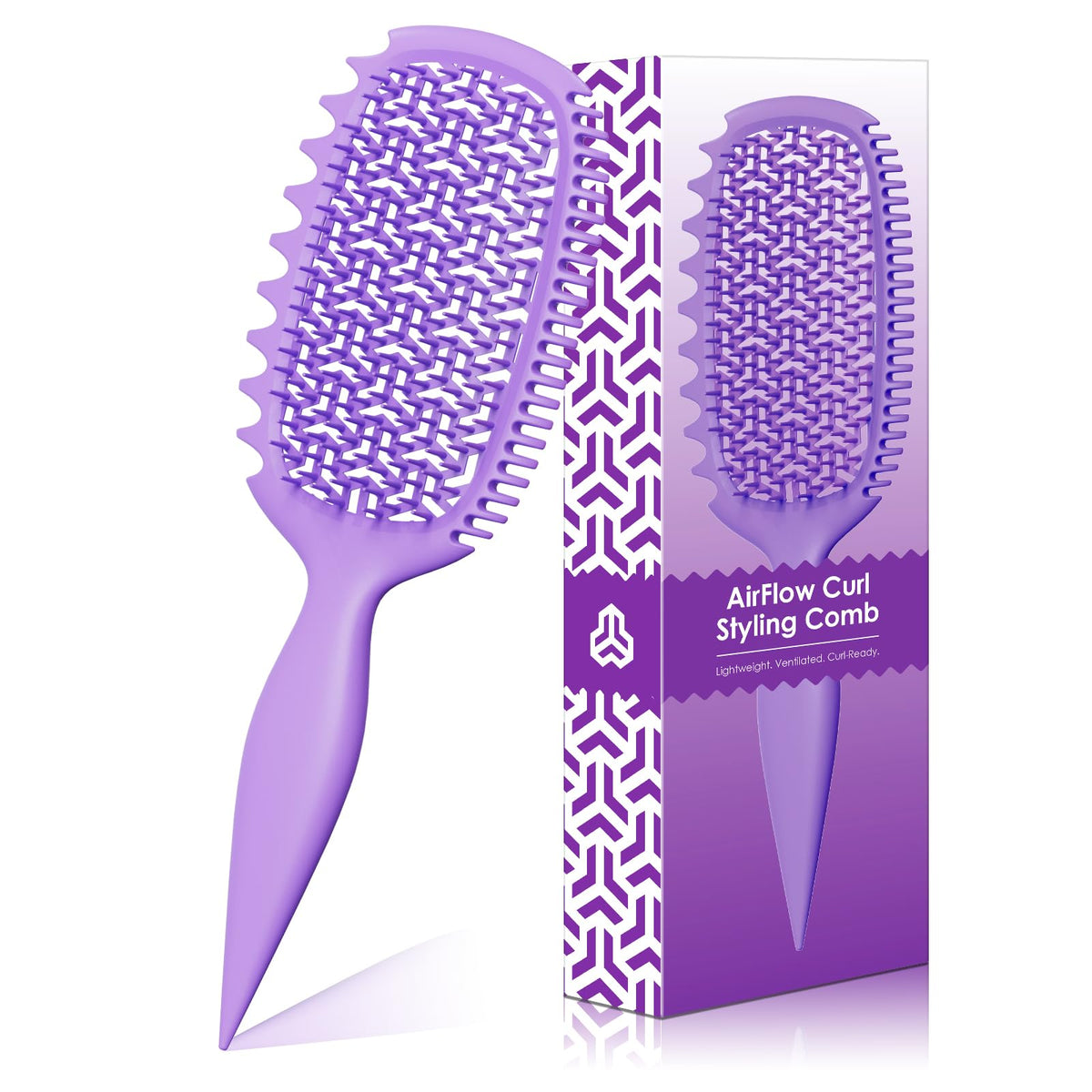 Weldilgit Curl Defining Brush front view with dual-sided teeth