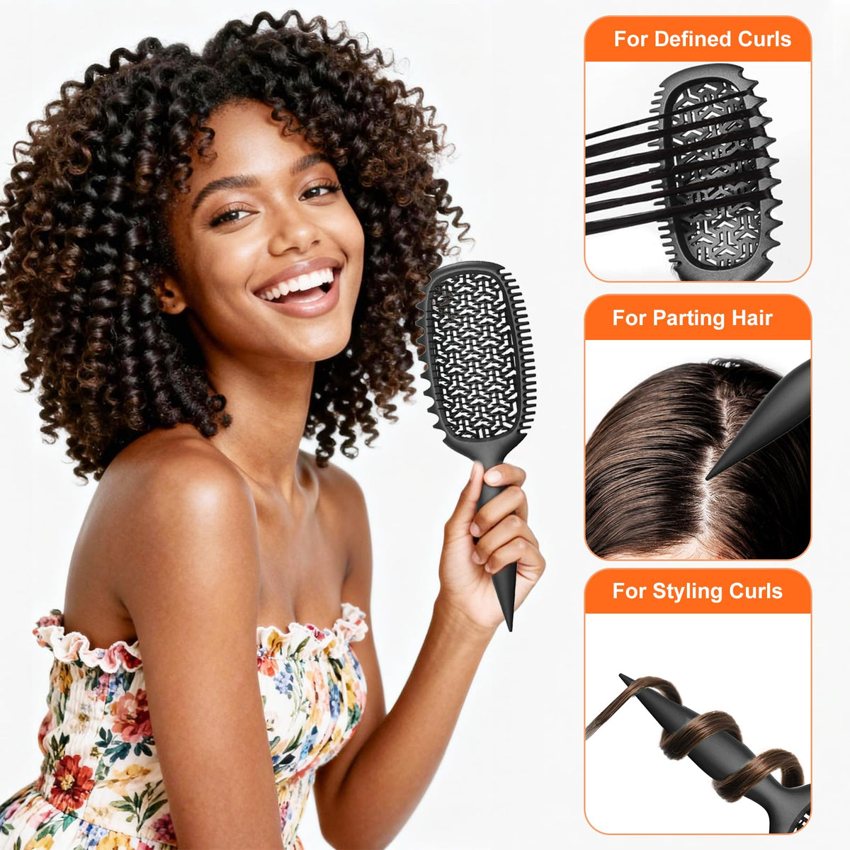 Weldilgit Curl Defining Brush ventilated back for airflow