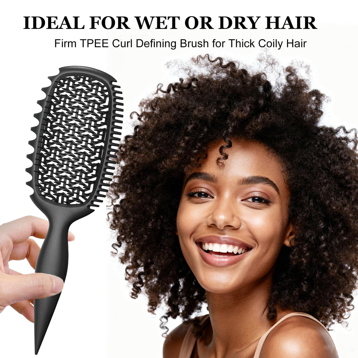 Weldilgit Curl Defining Brush wide-tooth side for volume
