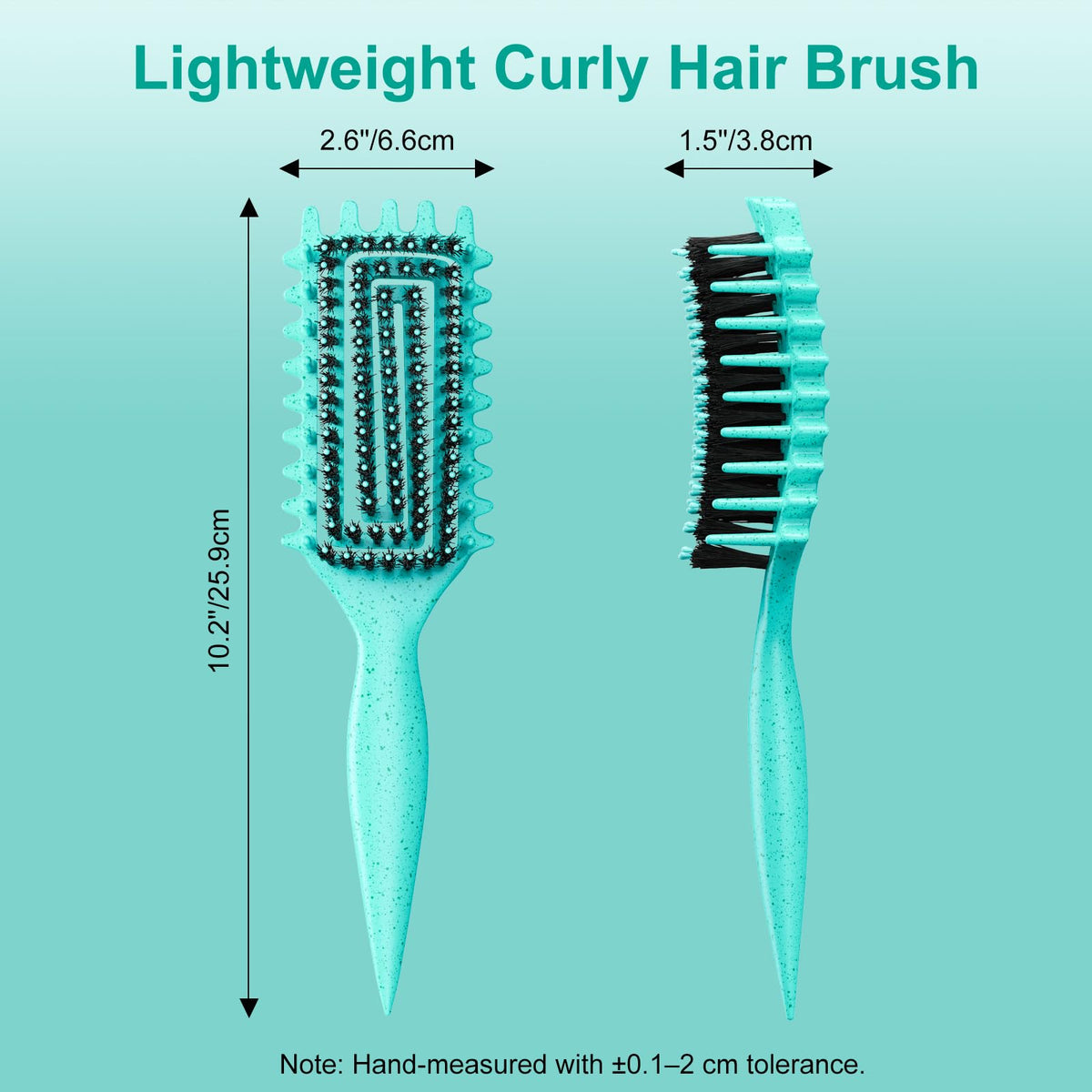 Weldilgit Curly Hair Brush in a travel bag