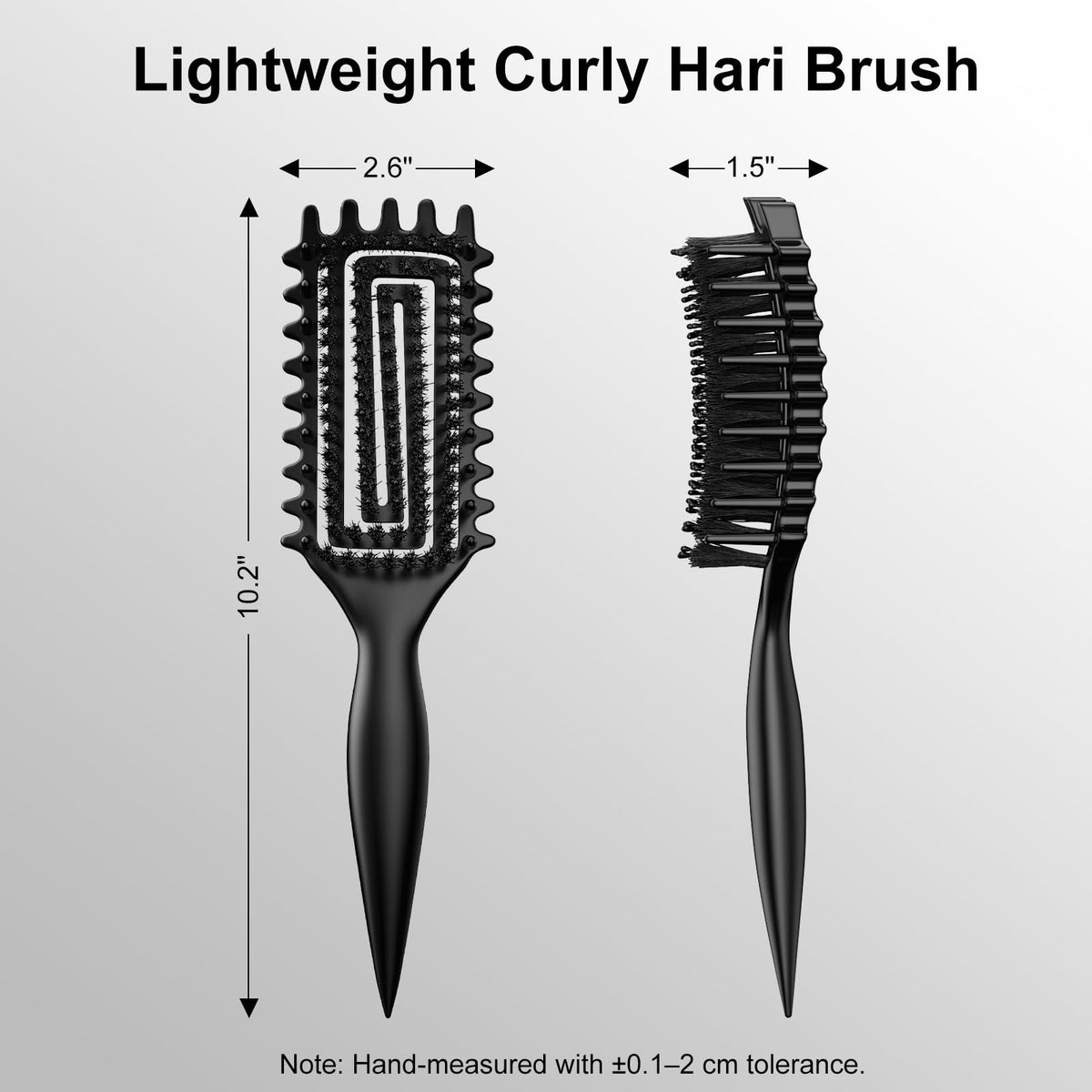 Weldilgit Curly Hair Brush in matte black colour