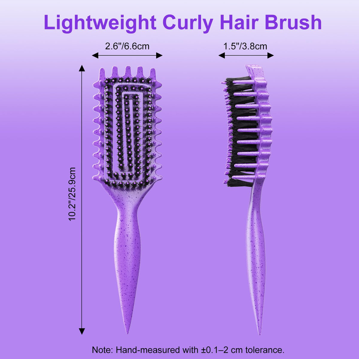 Weldilgit Curly Hair Brush in use on wet curls