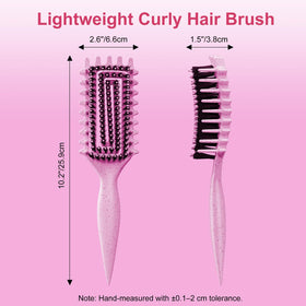 Weldilgit Curly Hair Brush showing ergonomic handle design