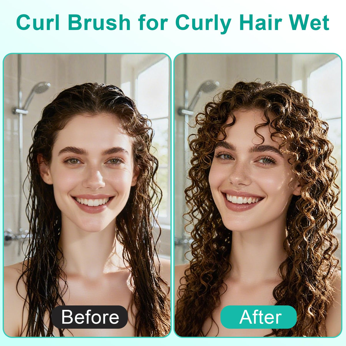 Weldilgit Curly Hair Brush showing wide-tooth design