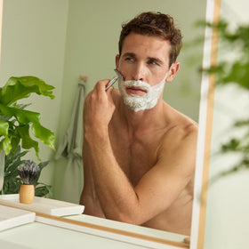 Weleda Shaving Cream 2.5 oz side view showing texture