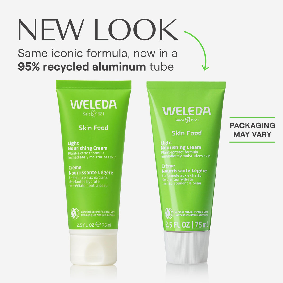 Weleda Skin Food Light Nourishing Body Cream 2.5oz side view