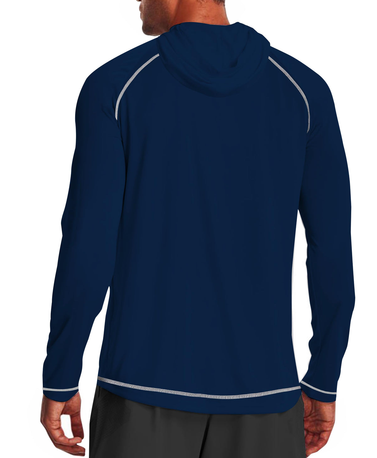 WELIGU Men's UPF 50+ Sun Protection Hoodie back view