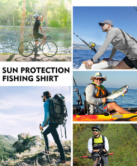 WELIGU Men's UPF 50+ Sun Protection Hoodie close-up of fabric