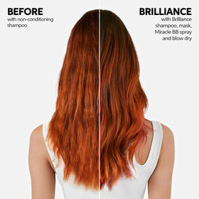 Wella Professionals Invigo Brilliance Shampoo in a bathroom setting