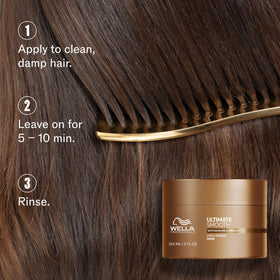 Wella Professionals ULTIMATE SMOOTH Intense Hair Mask application on hair