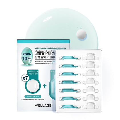 WELLAGE Hyper PDRN One-day Kit front view with serum capsules