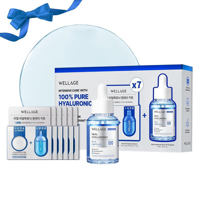 WELLAGE Real HA Blue Ampoule 100 front view with packaging