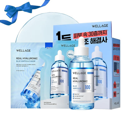 WELLAGE Real Hyaluronic Blue Ampoule 100 front view