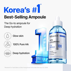 WELLAGE Real Hyaluronic Blue Ampoule 100 packaging