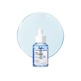WELLAGE Real Hyaluronic Blue Ampoule 100ml front view
