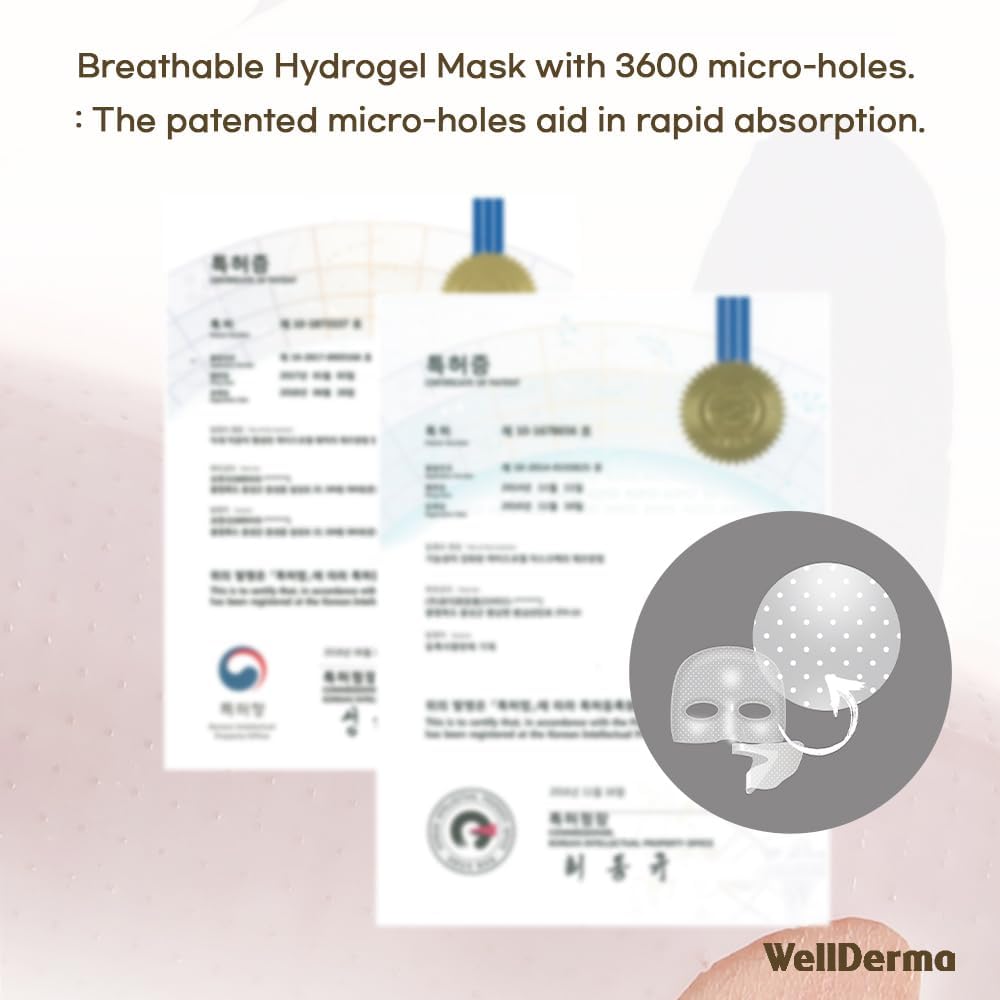 WELLDERMA Sapphire Collagen Impact Hydrogel Mask in use