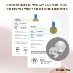 WELLDERMA Sapphire Collagen Impact Hydrogel Mask in use
